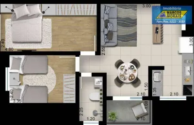 Apartamento com 2 dormitórios à venda, 51 m² por r$ 242.500,00 - jardim wanel ville v - sorocaba/sp