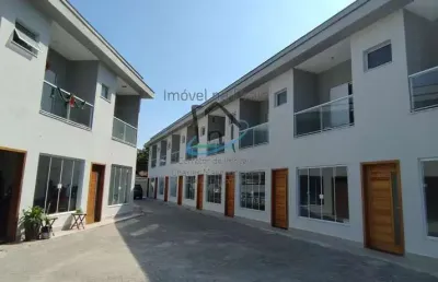 Sobrado em condomínio para venda em caraguatatuba, massaguaçu, 2 dormitórios, 2 suítes, 3 banheiros, 1 vaga