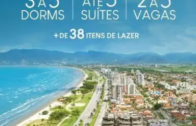 Apartamento para venda em caraguatatuba, praia do indaiá, 3 dormitórios, 1 suíte, 2 banheiros, 1 vaga