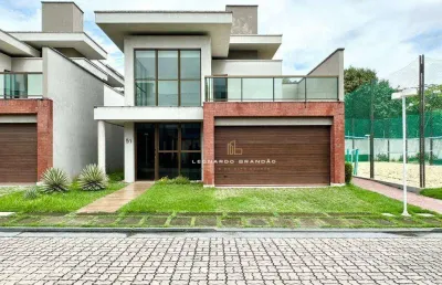 Casa duplex em condomínio de luxo no eusébio; 3 suítes, 4 vagas e lazer completo.