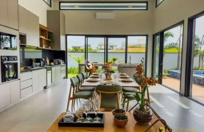 Casa térrea, mobiliada com vista espetacular em meio a natureza no condomínio campos de santo antônio ll