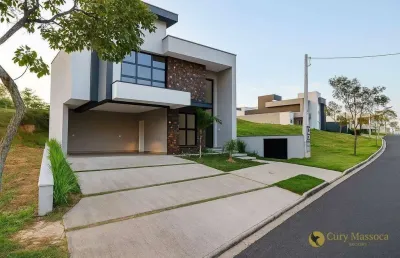 Magnífica casa moderna em conceito aberto, com 3 suítes, à venda por r$ 1.249.990 - condomínio reserva central parque - salto/sp