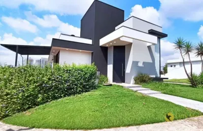 Porteira fechada! magnífica casa de esquina, com spa e 3 suítes, totalmente mobiliada, à venda por r$1.497.000 - condomínio central parque - salto/sp