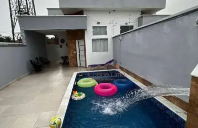 Casa com 3 dormitórios à venda, 81 m² por r$ 450.000,00 - jardim regina - área verde - itanhaém/sp