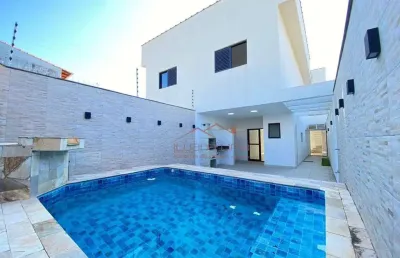 Sobrado com 3 dormitórios à venda, 147 m² por r$ 750.000,00 - jardim aguapeu - mongaguá/sp