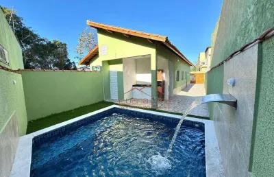 Casa com 2 dormitórios à venda, 75 m² por r$ 339.900,00 - jardim das palmeiras - itanhaém/sp