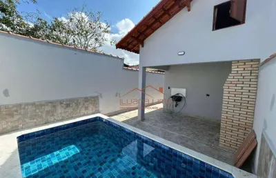 Casa com piscina e 2 dormitórios à venda, 82 m² por r$ 469.000 - jardim santa eugênia - mongaguá/sp