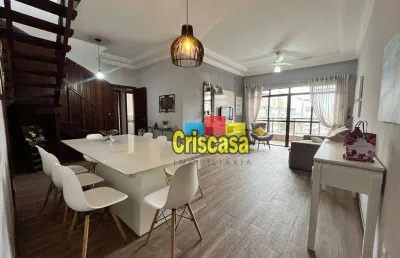 Cobertura com 4 dormitórios à venda, 180 m² por r$ 1.650.000,00 - vila nova - cabo frio/rj