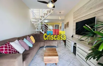 Cobertura com 3 dormitórios à venda, 280 m² por r$ 1.000.000 - passagem - cabo frio/rj