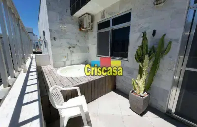Cobertura com 3 dormitórios à venda, 124 m² por r$ 820.000,00 - algodoal - cabo frio/rj