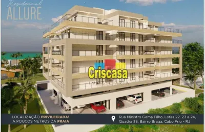 Apartamento com 2 dormitórios à venda, 62 m² por r$ 499.000,00 - braga - cabo frio/rj