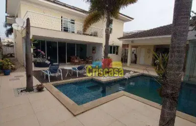 Casa com 4 dormitórios à venda, 341 m² por r$ 2.700.000,00 - portinho - cabo frio/rj