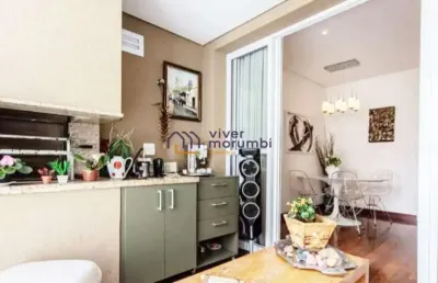 Imóvel mobiliado com varanda gourmet e duas vagas !