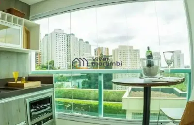 Apartamento no morumbi, com 2 dormitórios, sendo 2 suítes, 2 vagas. fotos do decorado.