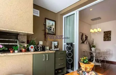 Imóvel mobiliado com varanda gourmet e duas vagas !