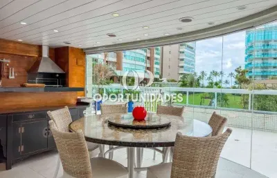 Apartamento garden à venda em riviera de são lourenço - 5 suítes e vista para o mar