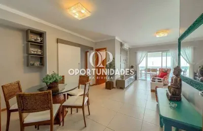 Apartamento mobiliado com 3 suítes e lazer completo em riviera de são lourenço - aluguel