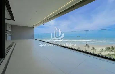 Apartamento pé na areia frontal, 4 suítes, em riviera de são lourenço, bertioga - sp