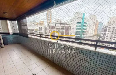 Apartamento com 4 dormitórios para alugar, 214 m² por r$ 18.000,00/mês - boqueirão - santos/sp