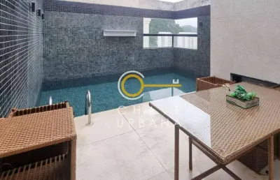 Cobertura com 4 dormitórios à venda, 187 m² por r$ 2.000.000,00 - marapé - santos/sp