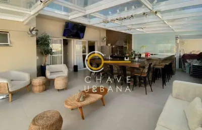 Apartamento garden com 3 dormitórios à venda, 219 m² por r$ 1.400.000,00 - campo grande - santos/sp