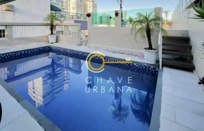 Cobertura com 3 dormitórios à venda, 350 m² por r$ 5.860.000,00 - aparecida - santos/sp
