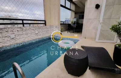 Cobertura com 3 dormitórios à venda, 191 m² por r$ 2.350.000,00 - embaré - santos/sp