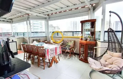 Cobertura com 3 dormitórios à venda, 115 m² por r$ 650.000 - vila caiçara - praia grande/sp