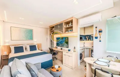 Studio com 1 dormitório, 31 m² - venda por r$ 550.000,00 ou aluguel por r$ 4.500,00/mês - embaré - santos/sp