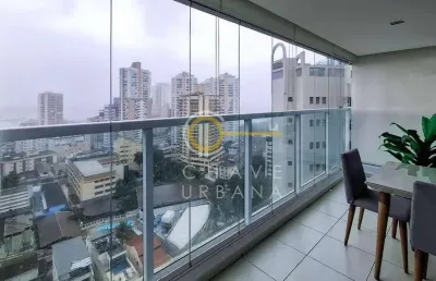 Apartamento para alugar, 49 m² por r$ 4.900,02/mês - ponta da praia - santos/sp