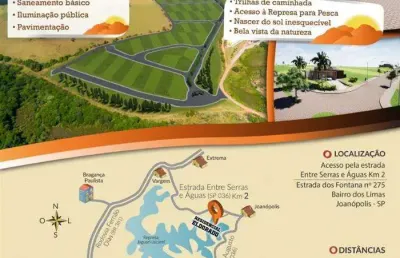 Terreno em condomínio para venda em joanópolis, condomínio residencial eldorado