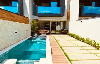 Eusébio duplex nova r. privativa - acabamento espetacular. localização também.