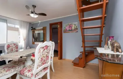 Cobertura com 2 quartos à venda na rua cipó, 375, passo da areia, porto alegre, 80 m2 por r$ 372.000