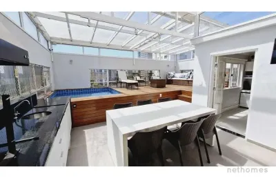 Cobertura com 4 quartos à venda na rua charles spencer chaplin, 321, vila andrade, são paulo, 244 m2 por r$ 1.250.000