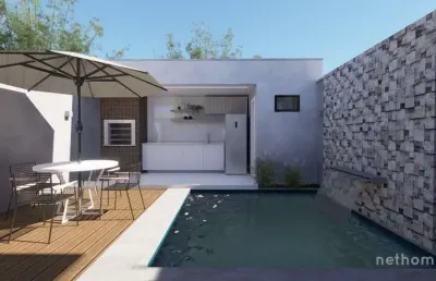 Casa em condomínio fechado com 2 quartos à venda na conceição de itanhaem, 2450, jardim coronel, itanhaém, 82 m2 por r$ 340.000