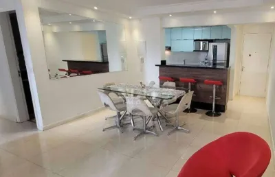 Apartamento com 73 m² de área privativa totalmente mobiliado, 02 dormitórios sendo uma suíte, andar alto com vista livre próximo ao shopping plaza.