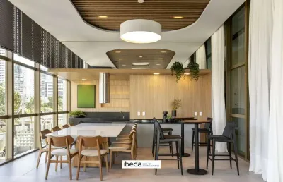 Ibeda - apartamento les amis lagoa nova, 2 quartos (1 suíte), sala, gourmet, 1vg