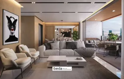 Ibeda - evidence lagoa nova apto com 164m2 sala dupla, gourmet, 2 semi +2 suítes