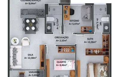 Ibeda - rosas di maria - apartamento venda neópolis  2 quartos (1 suíte) + home