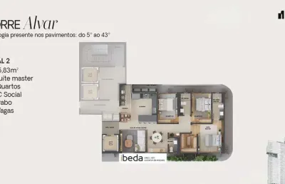 Ibeda - aalto apartamento no tirol sala, cozinha, 1 suite e 2 quartos, lavabo 2v