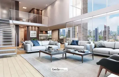 Ibeda -  residencial afonso 1095 apartamento sala ampla, 4 suítes, gourmet 180m2