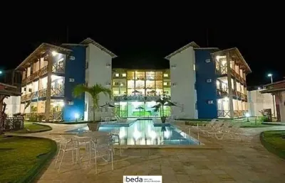 Apartamento mobiliado à venda no condomínio arituba tropical – 100m2. vista mar!