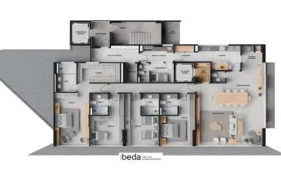 Ibeda - ícone tírol apartamento sala ampla, gourmet, cozinha,  4 suítes, 4 vagas