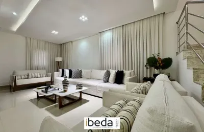 Ibeda - casa duplex a venda em condomínio. sala ampla, 4 suítes, impecável, nova