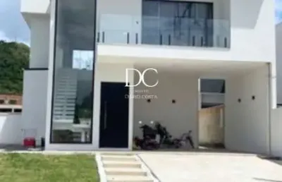 Casa em condomínio fechado com 4 quartos à venda na estrada dos cajueiros, itaipuaçú, maricá, 185 m2 por r$ 960.000