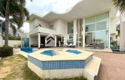 Casa em condomínio fechado com 5 quartos para alugar na rua taperebá, 26, loteamento alphaville campinas, campinas, 595 m2 por r$ 24.900