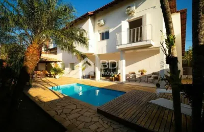 Casa em condomínio fechado com 4 quartos para alugar na rua pedro nacib jorge, 123, vila brandina, campinas, 390 m2 por r$ 13.000