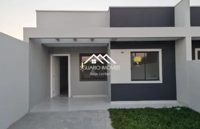 R$ 440 mil - casa nova 70 m², 3 quartos (1 suíte), terreno 180 m² (6 x 30), costeira, araucária/pr.