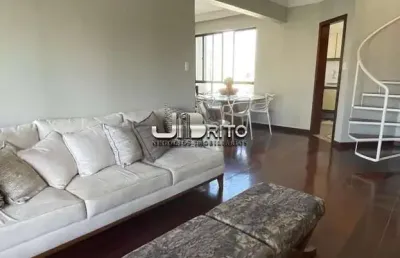 Cobertura 260 m²| 4 quartos com 2  suítes + gabinete| piscina privativa| dependência completa| 3  vagas cobertas| chame- chame