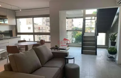 Cobertura com 1 dormitório para alugar, 85 m² por r$ 15.500,00/mês - jardim paulista - são paulo/sp